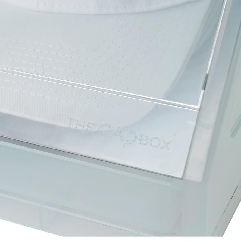 The Capbox 2.0 (2 Pack Clear) Hat Organizer for Baseball Caps, Stackable Hat Rack Cap Storage Container
