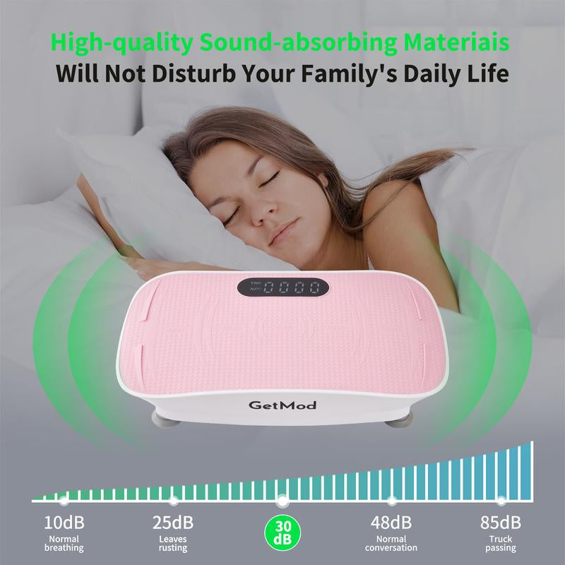 GETMOD plus Size Vibration Plates Exercise Equipment with LED Display & Bluetooth Speaker 10 Speed Levels Quiet Motor Home Gym Stuff Exercise Machine for Full Body Wellness #2