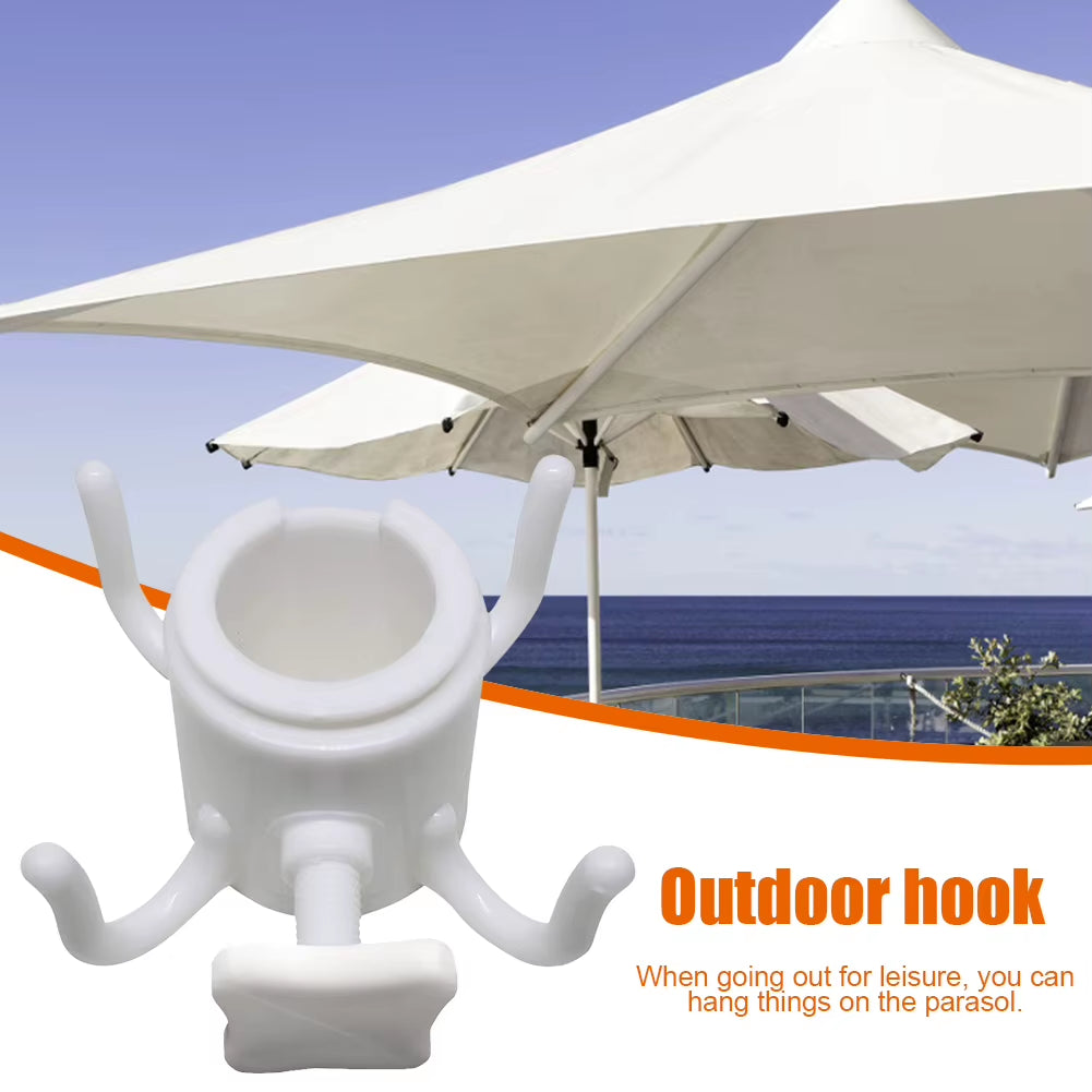 Beach Sunshade Umbrella Hooks Outdoor Travel Bcolumn Umbrella Four-Leg Hook for Towels Bags Hats