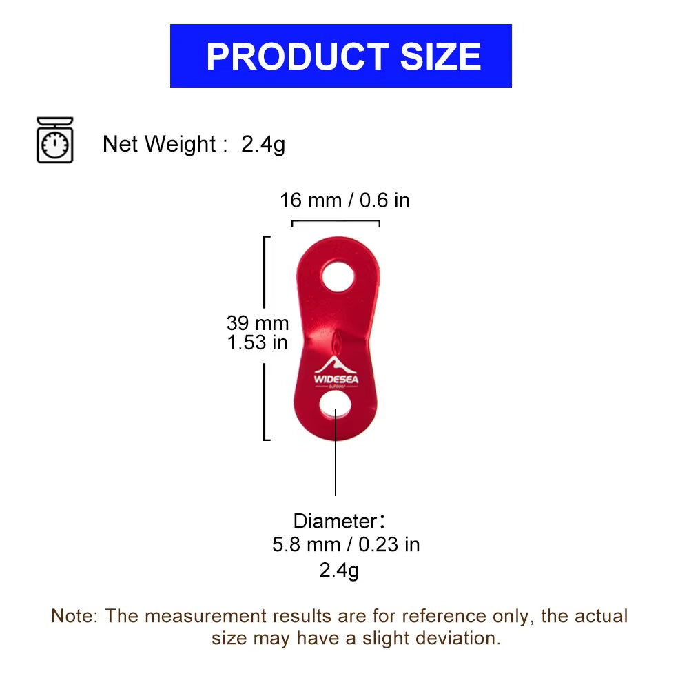 4Pcs Camping Hiking Tent Wind Rope Buckle Adjustable Aluminium Alloy Cord Buckles Tents Accessory Equipment Outdoor