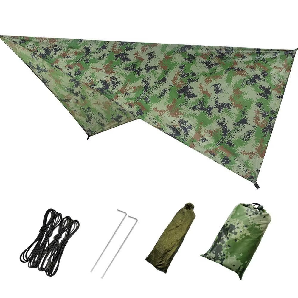 Portable Camping Hammock with Mosquito Net or Waterproof Rain Fly Tent Tarp Double Outdoor Lightweight Nylon Hammock