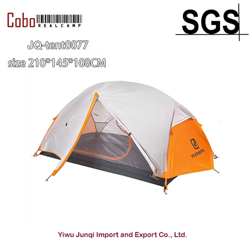 Outdoor Backpacking 2 Person Ultralight Hiking Tent 210T Fabric Double-Layer 3-Season Camping and Beach Tent Light Weight Tent