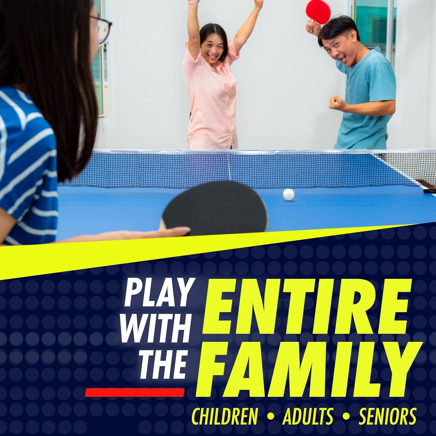 Professional Ping Pong Paddle Sets - 2 Player or 4 Player Table Tennis Paddles, Retractable Net, Pingpong Balls and Carry Bag Storage Case - Table Tennis Equipment & Ping Pong Accessories