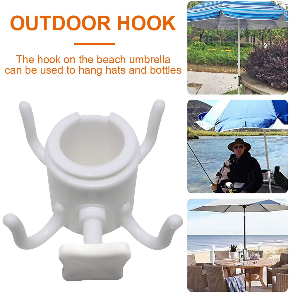 Beach Sunshade Umbrella Hooks Outdoor Travel Bcolumn Umbrella Four-Leg Hook for Towels Bags Hats