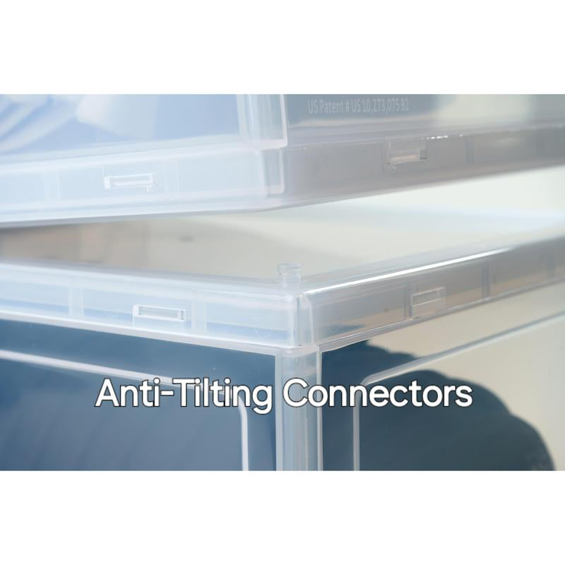 The Capbox 2.0 (2 Pack Clear) Hat Organizer for Baseball Caps, Stackable Hat Rack Cap Storage Container