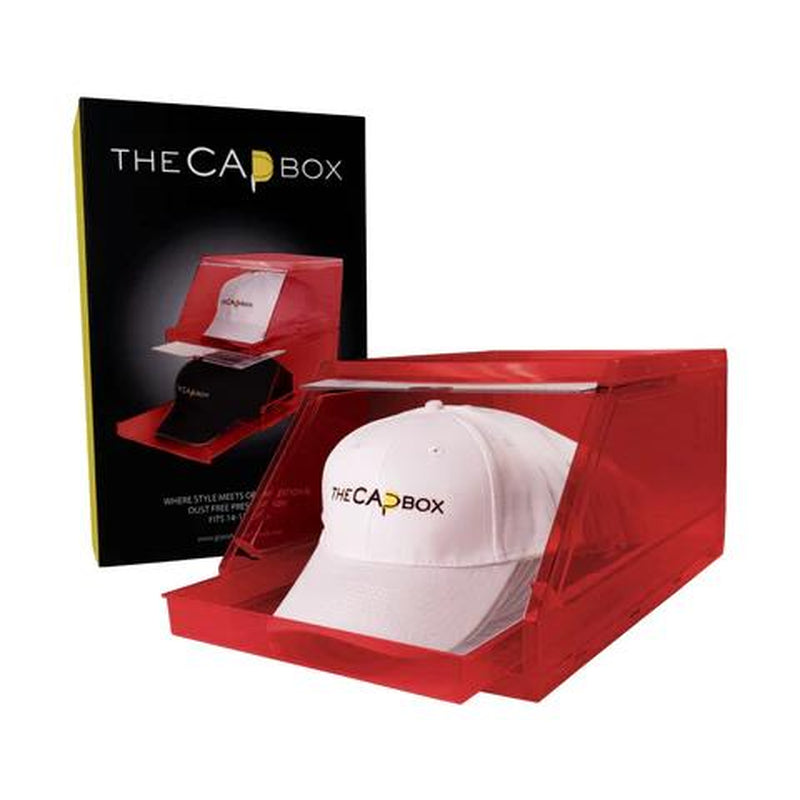The Capbox 2.0 (2 Pack Clear) Hat Organizer for Baseball Caps, Stackable Hat Rack Cap Storage Container