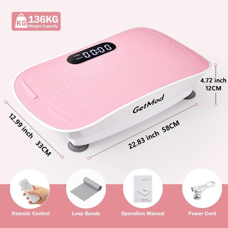 GETMOD plus Size Vibration Plates Exercise Equipment with LED Display & Bluetooth Speaker 10 Speed Levels Quiet Motor Home Gym Stuff Exercise Machine for Full Body Wellness #2