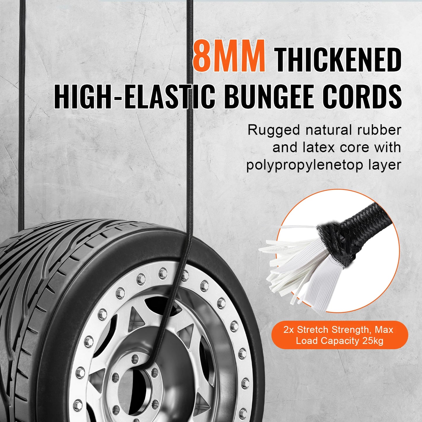 12Pcs Elastic Bungee Shock Cord Strap Stretch with A3 Steel Hooks Car Luggage Tent Kayak Boat Canoe Bikes Rope Tie