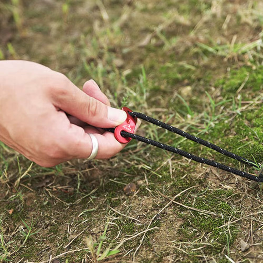 4Pcs Camping Hiking Tent Wind Rope Buckle Adjustable Aluminium Alloy Cord Buckles Tents Accessory Equipment Outdoor