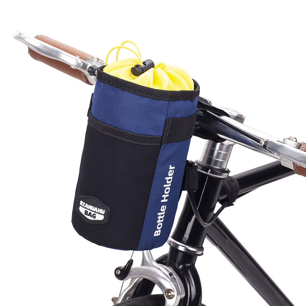 Bicycle Bag Cycling Water Bottle Carrier Pouch MTB Bike Kettle Handlebar Bag Bicycle Handlebar Bag Riding Handlebar Accessories