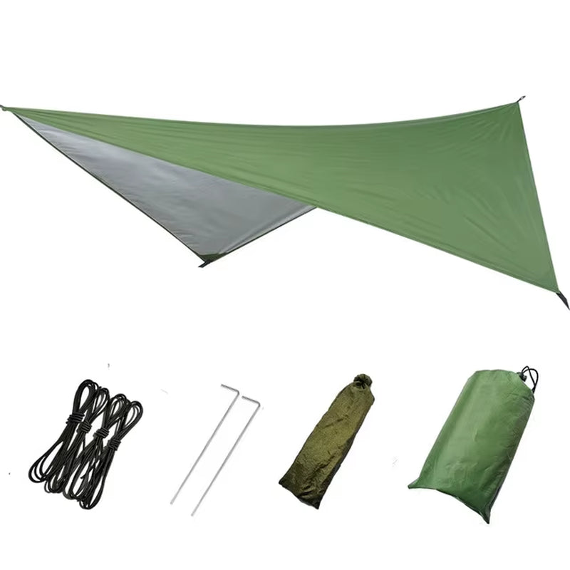 Portable Camping Hammock with Mosquito Net or Waterproof Rain Fly Tent Tarp Double Outdoor Lightweight Nylon Hammock