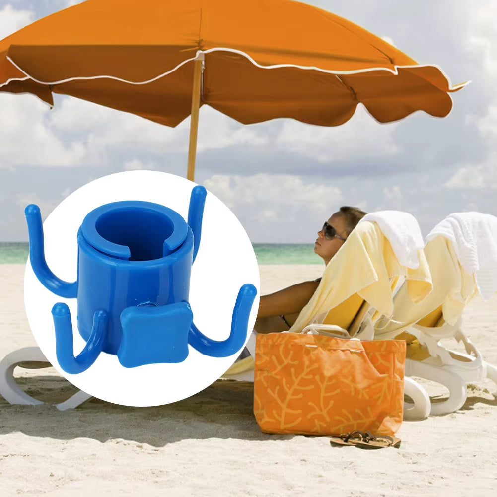 Beach Sunshade Umbrella Hooks Outdoor Travel Bcolumn Umbrella Four-Leg Hook for Towels Bags Hats