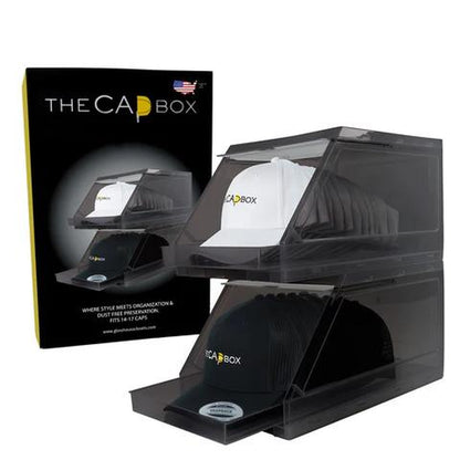 The Capbox 2.0 (2 Pack Clear) Hat Organizer for Baseball Caps, Stackable Hat Rack Cap Storage Container