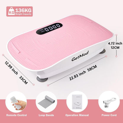 GETMOD plus Size Vibration Plates Exercise Equipment with LED Display & Bluetooth Speaker 10 Speed Levels Quiet Motor Home Gym Stuff Exercise Machine for Full Body Wellness #2