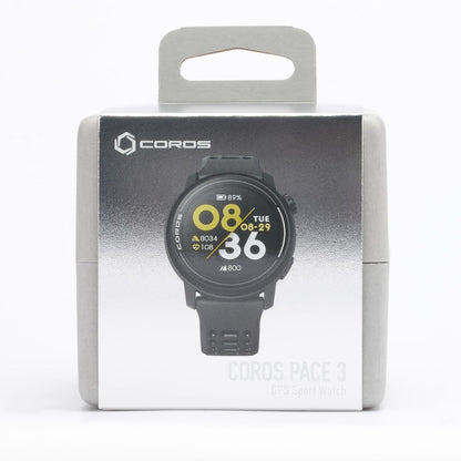 PACE 3 GPS Sport Watch, Lightweight Running Watch, 17-Day Battery Life, Accurate GPS, Heart Rate Monitor, Navigation, Sleep Tracking, Training Plan, Run, Bike, and Ski (Black Silicone)