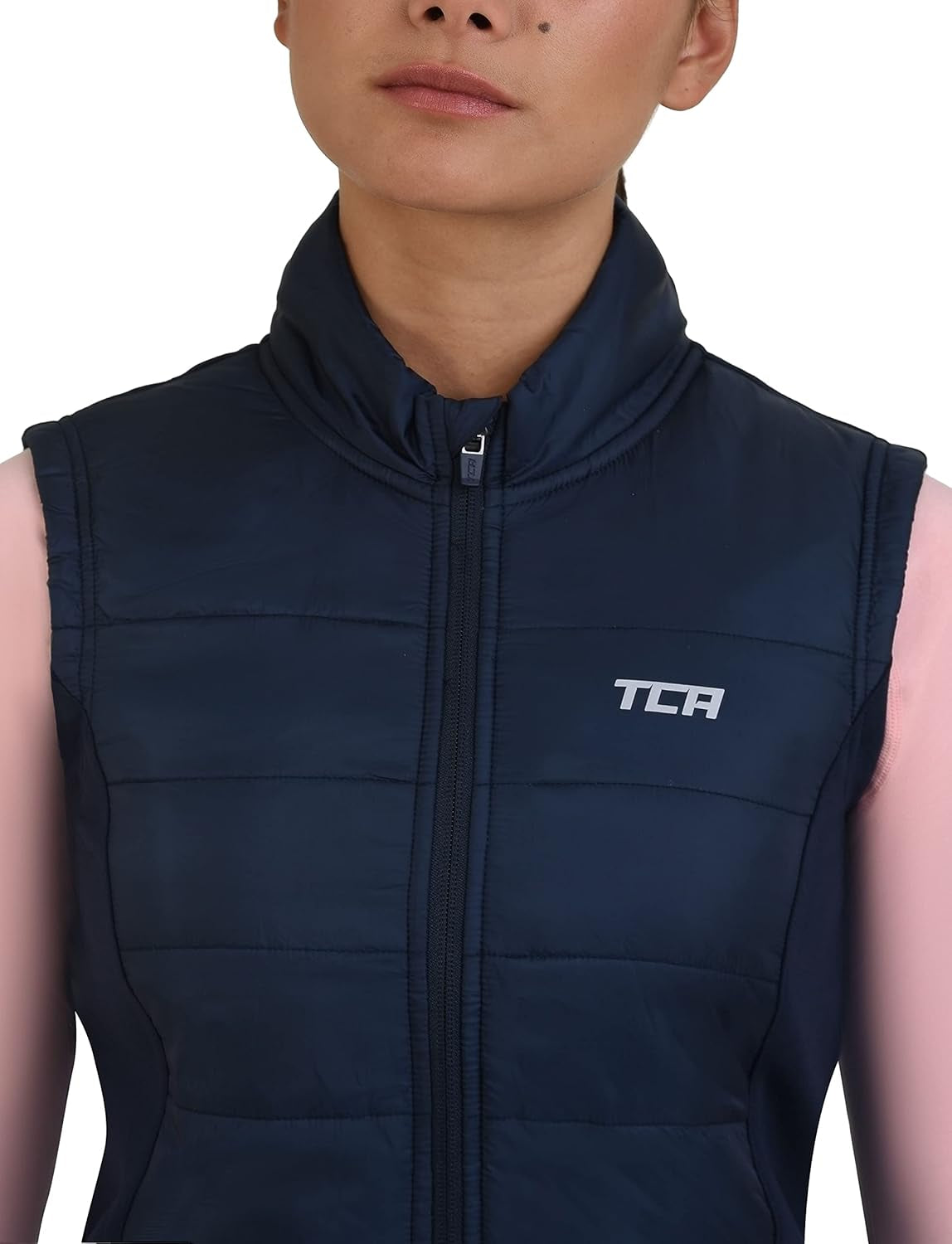 Women'S Excel Runner Walking Hiking Lightweight Thermal Padded Vest with Zipper Pockets, Winter Puffer for Women